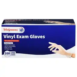 Walgreens Vinyl Exam Gloves One Size Fits Most offer