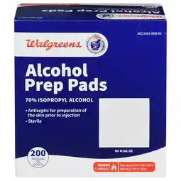 Walgreens Alcohol Prep Pads offer