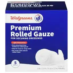 Walgreens Premium Rolled Gauze 3 in x 2.5 yd offer
