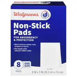 Walgreens Non-Stick Pads 8 in x 3 in offer
