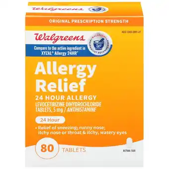 Walgreens 24 Hour Allergy Relief Levocetirizine Tablets offer