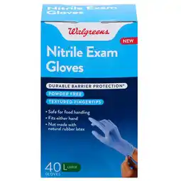 Walgreens Nitrile Exam Gloves Large offer