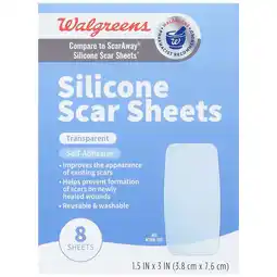Walgreens Silicone Scar Sheets 1.5 in x 3 in offer