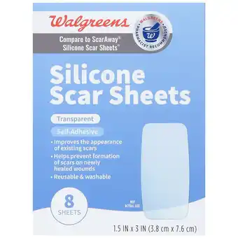 Walgreens Silicone Scar Sheets 1.5 in x 3 in offer