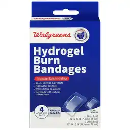 Walgreens Adhesive Hydrogel Burn Bandages Combo Pack offer