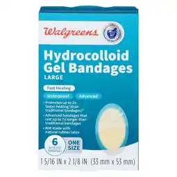 Walgreens Hydrocolloid Gel Bandages Large offer