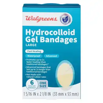 Walgreens Hydrocolloid Gel Bandages Large offer