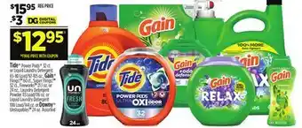 Dollar General Tide or Gain or Downy offer