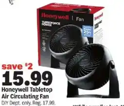Meijer Honeywell Tabletop Air Circulating Fan offer