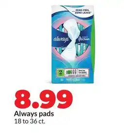 Hy-Vee Always pads offer