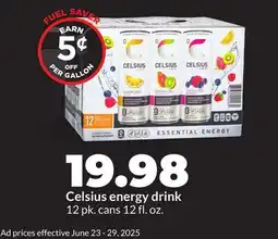 Hy-Vee Celsius energy drink offer