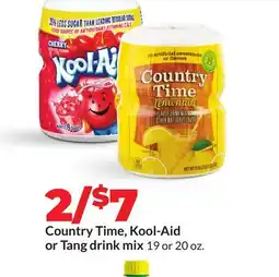 Hy-Vee Country Time, Kool-Aid or Tang drink mix offer