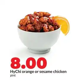Hy-Vee HyChi orange or sesame chicken offer