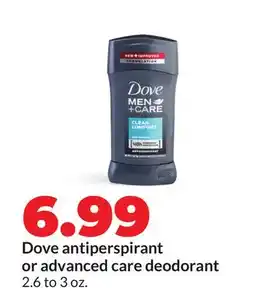 Hy-Vee Dove antiperspirant or advanced care deodorant offer