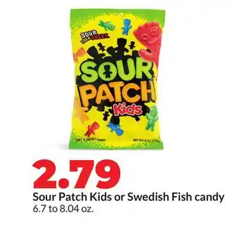 Hy-Vee Sour Patch Kids or Swedish Fish candy offer