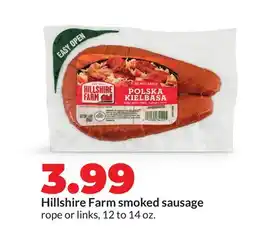 Hy-Vee Hillshire Farm smoked sausage offer
