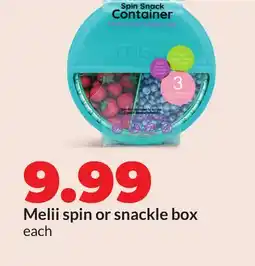 Hy-Vee Melii spin or snackle box offer