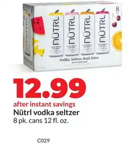 Hy-Vee Nütrl vodka seltzer offer