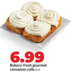 Hy-Vee Bakery-fresh gourmet cinnamon rolls offer