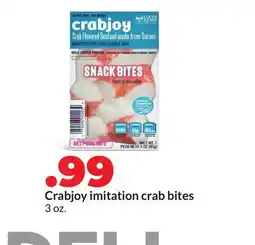 Hy-Vee Crabjoy imitation crab bites offer