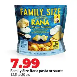Hy-Vee Family Size Rana pasta or sauce offer