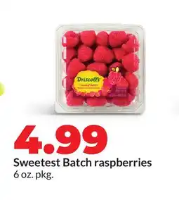 Hy-Vee Sweetest Batch raspberries offer