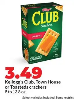 Hy-Vee Kellogg's Club, Town House or Toasteds crackers offer