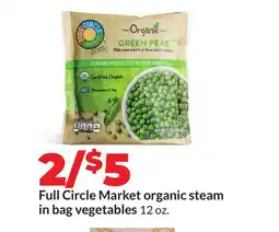 Hy-Vee Full Circle Market organic steam in bag vegetables offer