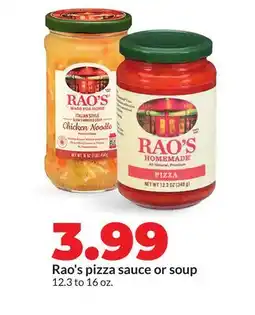 Hy-Vee Rao's pizza sauce or soup offer