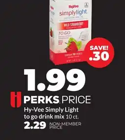 Hy-Vee Hy-Vee Simply Light to go drink mix offer