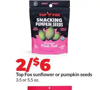 Hy-Vee Top Fox sunflower or pumpkin seeds offer