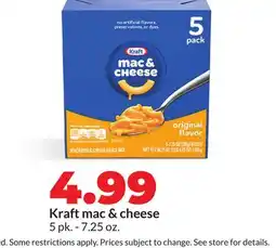 Hy-Vee Kraft mac & cheese offer