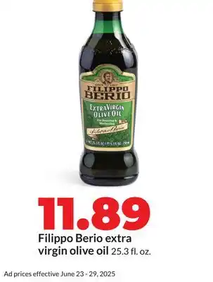 Hy-Vee Filippo Berio extra virgin olive oil offer