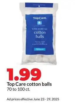 Hy-Vee Top Care cotton balls offer