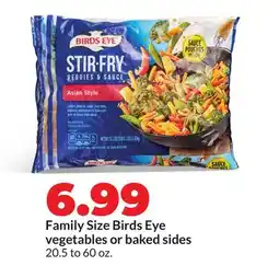 Hy-Vee Family Size Birds Eye vegetables or baked sides offer
