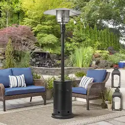 Walmart Mainstays 48,000 BTU Propane Gas Outdoor Freestanding Metal Patio Heater, Black offer