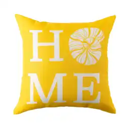 Walmart Mainstays Coastal Yellow Home Reversible Outdoor Throw Pillow 16 Inch Multicolour Novelty offer