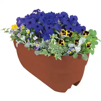 Walmart Bloomers Railing Planter with Drainage Holes – 24 Weatherproof Resin Planter - Terracotta offer