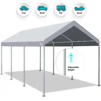Walmart ADVANCE OUTDOOR 10 ft x 20 ft x 11 ft Car Canopy Garage Boat Shelter Gray Carports offer