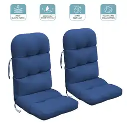 Walmart ATR ART to REAL 2 PCS Indoor or Outdoor Waterproof Adirondack Chair Seat and Back Cushion,Navy Blue offer
