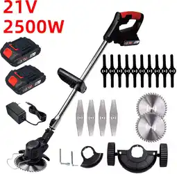 Walmart Paddsun Cordless Weed Wacker, 21V Lawn Mower with 2000mAh Battery offer