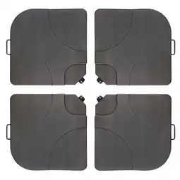 Walmart 35-lb Resin Cross-Arm Umbrella Base Weights, Ebony, Set of 4 offer