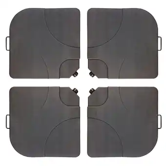 Walmart 35-lb Resin Cross-Arm Umbrella Base Weights, Ebony, Set of 4 offer