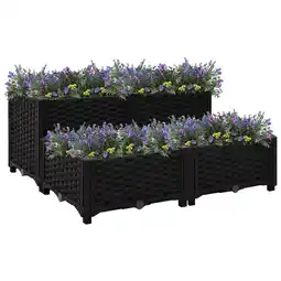 Walmart vidaXL Raised Bed 31.5x31.5x15 Polypropylene offer