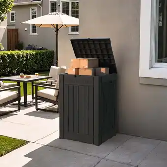 Walmart Patiowell 48 Gallon Resin Deck Box for Outside, Waterproof Storage Box with Lockable Secure, Black offer
