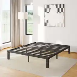 Walmart COMASACH 12 inch Queen Bed Frame, Easy Assembly, Heavy Duty Metal Platform, Noise Free, Black offer