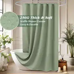 Walmart Inosoo Thick Waffle Weave Shower Stall Curtain, 36Wx72H, White offer
