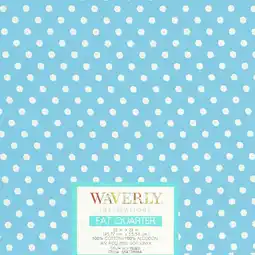 Walmart Waverly Inspirations Cotton 18 x 21 Fat Quarter Medium Dot Aqua Print Fabric, 1 Each offer