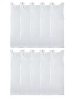 Walmart Fruit of the Loom Men's Eversoft A-Shirt Tank Top Undershirts, Super Value 10-Pack offer