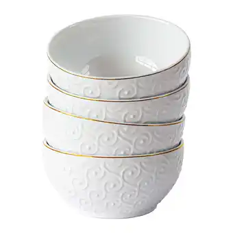 Walmart Sofia Home 4 Pack White Stoneware Bowls By Sofia Vergara offer